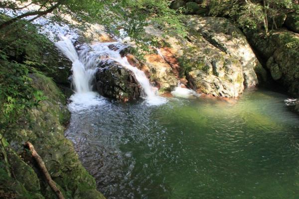 滑床渓谷からの登山道　　四万十川の支流　目黒川の源流　　花崗岩が美しい　長さは１０ｋｍ近くある